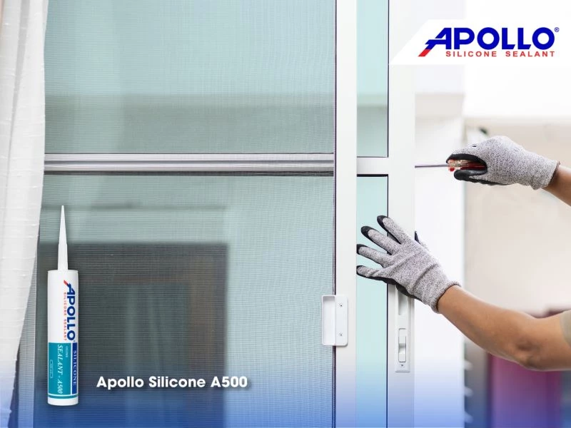 Chất keo Apollo A500 sở hữu nhiều ưu điểm nổi bật khi thi công cửa nhôm Xingfa
